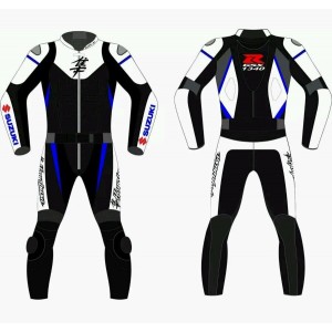 SUZUKI HAYABOSA 2017 MOTORCYCLE RACING LEATHER SUIT:CE APPROVED FULL PROTECTION